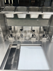 Comptoir de préparation de Bubble Tea à lumière bleue – Équipement professionnel pour salons de thé et magasins de thé au lait - Product Image 5
