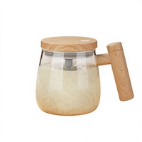 Mug auto-mélangeur électrique en verre borosilicate de haute qualité de 400 ml pour café/lait/poudre de protéines