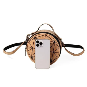 <span class=keywords><strong>Sac</strong></span> bandoulière décontracté en liège pour femme, petit format, forme irrégulière, personnalisé, avec fermeture éclair unique, facile à assortir, toutes saisons - Product Image 6