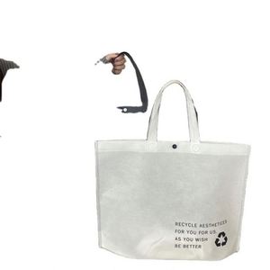 Customized Environmentally Reusable Folding Non Woven Shopping <b>Handbag</b> Tote Bag With Custom Printed Logo - Product Image 2