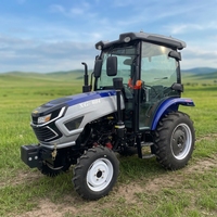 4x4 Landwirtschaftlicher Traktor 60PS 4WD 8-Gang Hydraulische Servolenkung Starker Hubkraft-Hinterrad-Dreipunktaufhängungspumpe