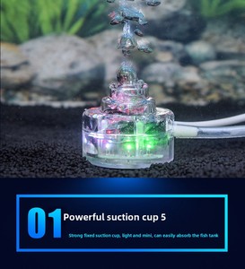 Lámpara de Burbujas LED Mini <span class=keywords><strong>para</strong></span> Acuario JSD, 7 Colores Cambiantes, con Ventosa, 110V-220V, Enchufe EU/US - Product Image 4