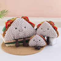 Jouets en peluche sur le thème de la pâtisserie française, couette en forme de hamburger pour filles de 8 à 13 ans, taille 11-30 cm