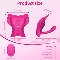 Jouets sexuels pour femmes adultes, vibrateur portable à double moteur, culotte vibrante, stimulateur clitoridien papillon et vibrateur point G