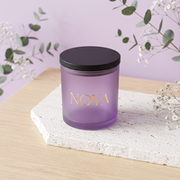 Pot à bougie en verre de luxe de haute qualité, multicolore, à fond épais, 8oz 10oz 14oz avec couvercle et boîte cadeau, logo personnalisé, vente en gros
