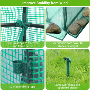 Serre de jardin en aluminium écologique - Facile à assembler et à démonter, imperméable pour la culture des légumes - Product Image 4