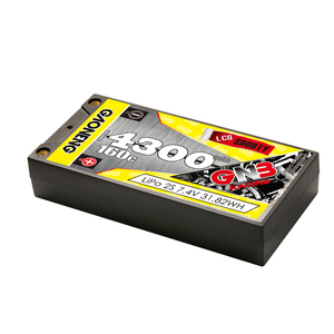 เคสแข็งทรงหัวกระสุน gnb gaoneng 4300mAh 2S 7.4V 160C 5mm LCG Shorty บางเฉียบสั้นมากเคสแข็ง RC LiPo แบตเตอรี่ RC 1:12รถ1:10 - Product Image 1