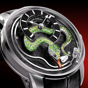Montre mécanique automatique de luxe pour homme Lucky Harvey avec cadran émaillé serpent, tourbillon et squelette - Product Image 2