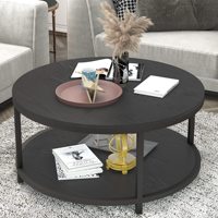 Ensemble de tables basses modernes minimalistes nordiques de luxe léger, avec structure en fer et plateau en bois massif, rangement multifonctionnel pour salon et canapé