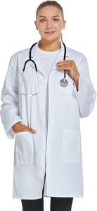 Blouses médicales unisexes de haute qualité pour hôpital, blouses blanches, blouses de laboratoire, respirantes, en coton et polyester, pour hôpital - Product Image 2