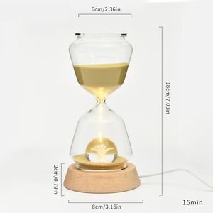 Reloj de arena tridimensional para animales, temporizador, luz nocturna, quince minutos, adorno para el hogar, horas luminosas para la decoración del hogar - Product Image 2