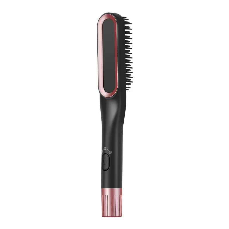 Spazzola di Ferro Piatto di Ceramica Professionale Bigodino Pettine A Vapore Elettrico Veloce Senza Fili 2 In 1 Uomini Cordless Mini Migliore Raddrizzatore Dei Capelli