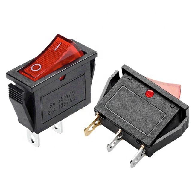 KCD3-101N KCD3-101/C KCD3-101N/B1 15A/250V 20A/125V Rocker Switches with Lamp Push Button Welder Rocker Switch