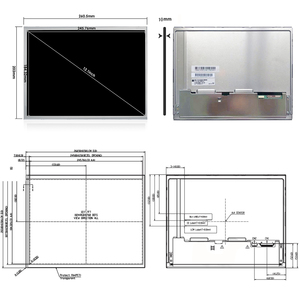 12.1 "1024*768 LCD Panel p1210xgf1ma00 siêu độ sáng cao hiển thị nông nghiệp Navigation Màn hình 12.1 inch LCD module - Product Image 2