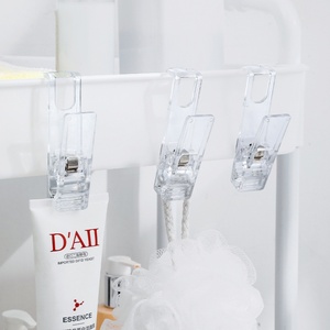 Multifunctional Plastic <b>Clip</b> Hangers Wall-Mounted Coat <b>Hooks</b> & Rails for Cloths - Product Image 4
