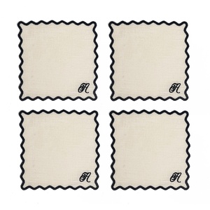 Colorful Custom 300 Colors Cotton <b>Linen</b> Napkin for Hotel French Luxury Fabric <b>Cloth</b> <b>Table</b> <b>Linen</b> Cocktail Napkins with Embroidery - Product Image 3
