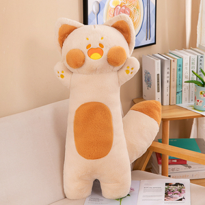 <span class=keywords><strong>Cuscino</strong></span> Rettangolare Lungo per <span class=keywords><strong>Abbracciare</strong></span> a Forma di Gatto, Giocattolo in Peluche <span class=keywords><strong>da</strong></span> Piccolo a Grande Formato con Imbottitura in Cotone PP e Rivestimento in Rete, Coperta Comfort per Tutte le Età - Product Image 1