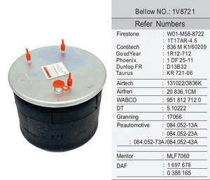 ระบบกันสะเทือนรถบรรทุก DAF W01-M58-8722 1697678 ยางถุงลม 0388165 ถุงลม 12R12-712 ถุงลม 836MK1 / 60209 - Product Image 5