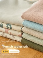Nappe de table carrée imperméable et anti-salissure, motif floral pastoral, style français, nouveauté 2026