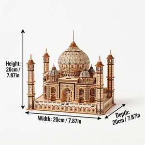 Puzzle 3D in Legno Personalizzato: Modello Architettonico del Castello del Mondo da Assemblare per Decorazione Garage e Scrivania - Product Image 2
