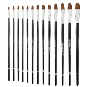 Vente en gros de <span class=keywords><strong>pinceaux</strong></span> de <span class=keywords><strong>peinture</strong></span> d'artiste en poils de belette avec manche noir <span class=keywords><strong>pinceaux</strong></span> d'aquarelle pour la <span class=keywords><strong>peinture</strong></span> d'art - Product Image 1