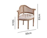Fauteuil de cuisine vintage en bois massif, chaise de salle à manger rembourrée en tissu et panneau de contreplaqué avec accoudoir à lattes, meubles de maison
