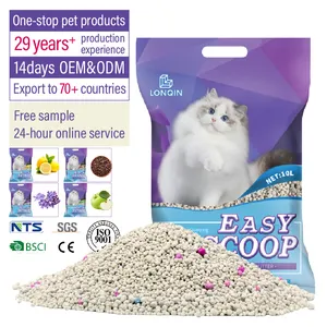 Lonkeen Premium Easy Scoop aroma di limone agglomerante senza polvere assorbimento di sabbia per gatti sabbia colorata per lettiera per gatti in Bentonite