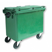 CHAOBAO Poubelle d'extérieur B-109 solide et robuste de grande capacité 660L Poubelle rectangulaire en plastique PP pour lobby