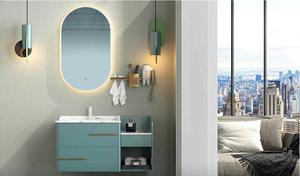 <span class=keywords><strong>Mueble</strong></span> <span class=keywords><strong>de</strong></span> <span class=keywords><strong>Baño</strong></span> Moderno <span class=keywords><strong>para</strong></span> Apartamento o Villa, con Acabado Lacado, Espejo Táctil LED, <span class=keywords><strong>Lavabo</strong></span> <span class=keywords><strong>de</strong></span> Cerámica Contemporáneo con Grifo - Product Image 4