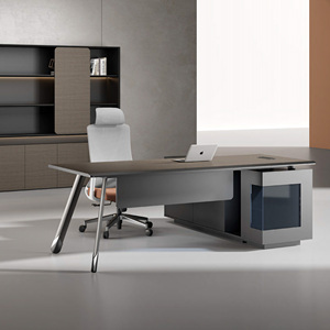 Modern Wooden Executive Desk Luxury L-shaped Boss Desk High-end Director <strong>Table</strong> <strong>Office</strong> Furniture For CEO <strong>Office</strong> Wholesale - Product Image 4