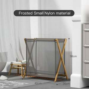 Panier à linge ménager avec couvercle, panier de rangement pour vêtements sales, grand panier à linge, panier à linge pliable - Product Image 2