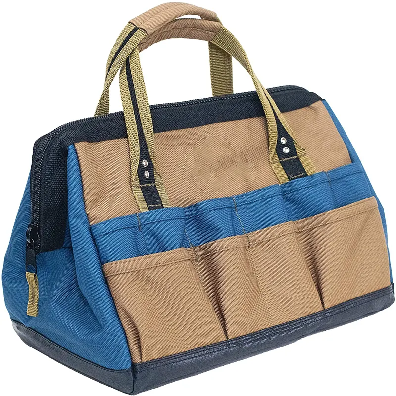 home use canvas tote bag with several pockets daily use tool bags carpenter