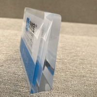 Support de bloc de logo en acrylique pressé à chaud personnalisé bloc d'affichage de marque à code QR imprimé UV
