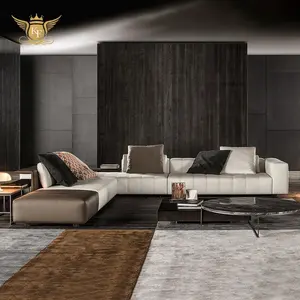 高品质大布艺家居家具意大利现代设计家具沙发套装l形组合沙发客厅沙发