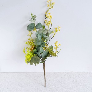 Fleurs artificielles CallaFloral, jaunes, en plastique, branche unique, décoration intérieure, arrangement de mariage - Product Image 3