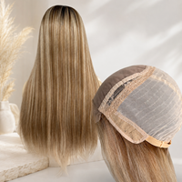 Nouvelle conception, perruque médicale en cheveux humains couleur naturelle, avec dentelle Euro et base mono, pour patients atteints de cancer et d'alopécie, perruque à dessus en soie