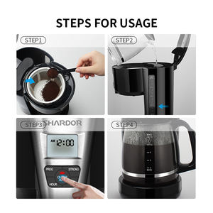 12 Cup Drip <strong>Coffee</strong> <strong>Machine</strong> Programmable Control Glass Carafe Reusable <strong>Filter</strong> <strong>Timer</strong> Digital Display <strong>Coffee</strong> Maker - Product Image 2