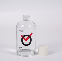 Flacon cosmétique en verre clair de 150 ml avec bouchon à vis imprimé pour les gouttes pour les yeux, le sérum pour le soin de la peau