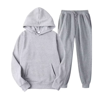 Ensemble sweat à capuche et pantalon de jogging unisexe en coton épais avec logo personnalisé pour homme - Product Image 3