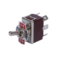 Interrupteur à bascule DPDT 6 broches ON-ON ON-OFF-ON Momentary ON-OFF-(ON) avec filetage métallique M12x0.75, mini-interrupteur à bascule pour le contrôle d'équipements