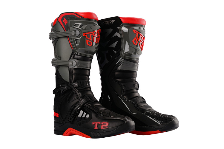 モトクロスブーツ オフロード TR TIGER MTR-T2 24cm 室内試着 TR Tiger MTR-T2 Black Gray Motocross Boots - Durable, Waterproof