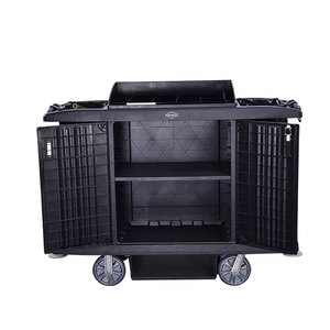 Chariot de ménage multifonctionnel à 4 roues pour hôtel, chariot de nettoyage pour hôtel - Product Image 6
