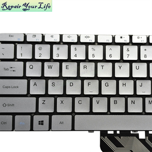 Tastiera per laptop in inglese americano per <span class=keywords><strong>Hometech</strong></span> Alfa 150P X317A Nuova tastiera color argento - Product Image 4