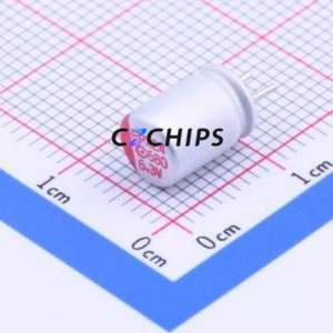 Condensador Sólido 6R3AREP681M06X8E11, Componente de Orificio Pasante (THT), D6.3xL8mm 680uF 20% 6.3V 4A100kHz - Product Image 1