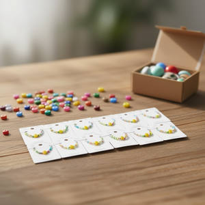 Braccialetto con Faccina Sorridente in Resina, Set da 12 Pezzi, Gioielli Artigianali alla Moda con Perline Colorate Regolabili e Filo in Acciaio Inossidabile - Product Image 3