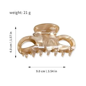 กิ๊บติดผมอะซิเตททรงกลวงรูปเลข 8 - กิ๊บติดผมลายกระลายเต่าสไตล์วินเทจประดับมุกสำหรับทรงผมครึ่ง<span class=keywords><strong>หัว</strong></span> - Product Image 6