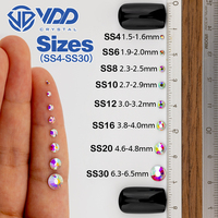 VDD ACME Venta al por Mayor 14400Pcs/2880Pcs SS4-SS30 Piedras de Cristal de Alta Calidad con Fondo Plano para Fijación en Caliente