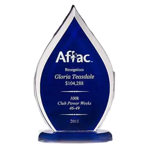 Factory wholesale acrylic award plaques new design good quality acrylic award stand customize lucite trophy