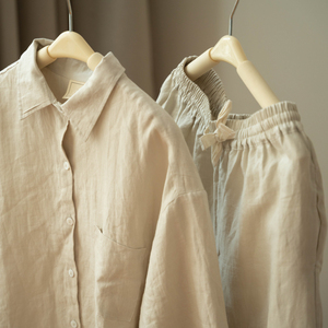 Tissu antibactérien ultra doux avec une sensation de main lissante Robes en lin français pur 100% - Product Image 6