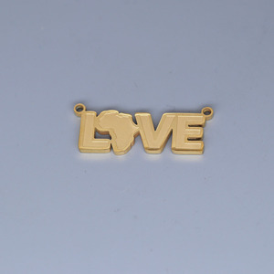 Qiandis nouveau pendentif en acier inoxydable avec un amour pour l'écriture sur le <span class=keywords><strong>continent</strong></span> <span class=keywords><strong>africain</strong></span> est un accessoire de bricolage - Product Image 3